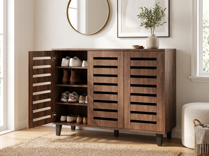 Furniva Metro 3 Door Shoe Rack, Linear – view 5
