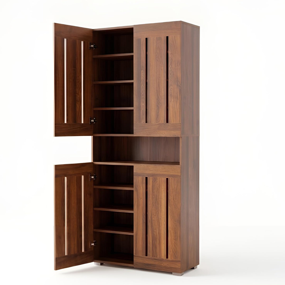 Furniva Skyline 6 Feet Shoe Rack, Columbia Walnut – view 4
