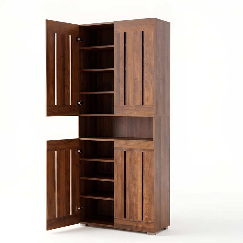 Furniva Skyline 6 Feet Shoe Rack, Columbia Walnut – view 4