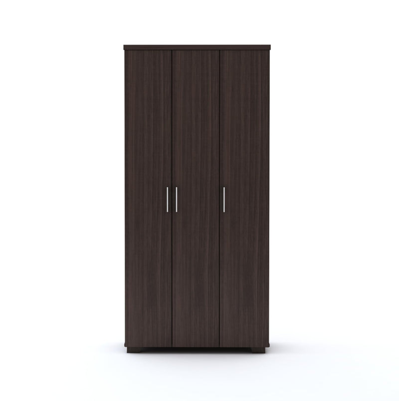 Furniva Skyline 3 Door Wardrobe Cum Shoe Rack, Wenge – view 4