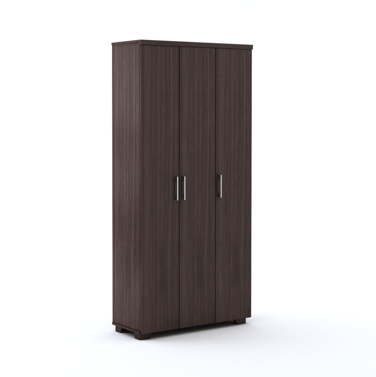 Furniva Skyline 3 Door Wardrobe Cum Shoe Rack, Wenge – view 5