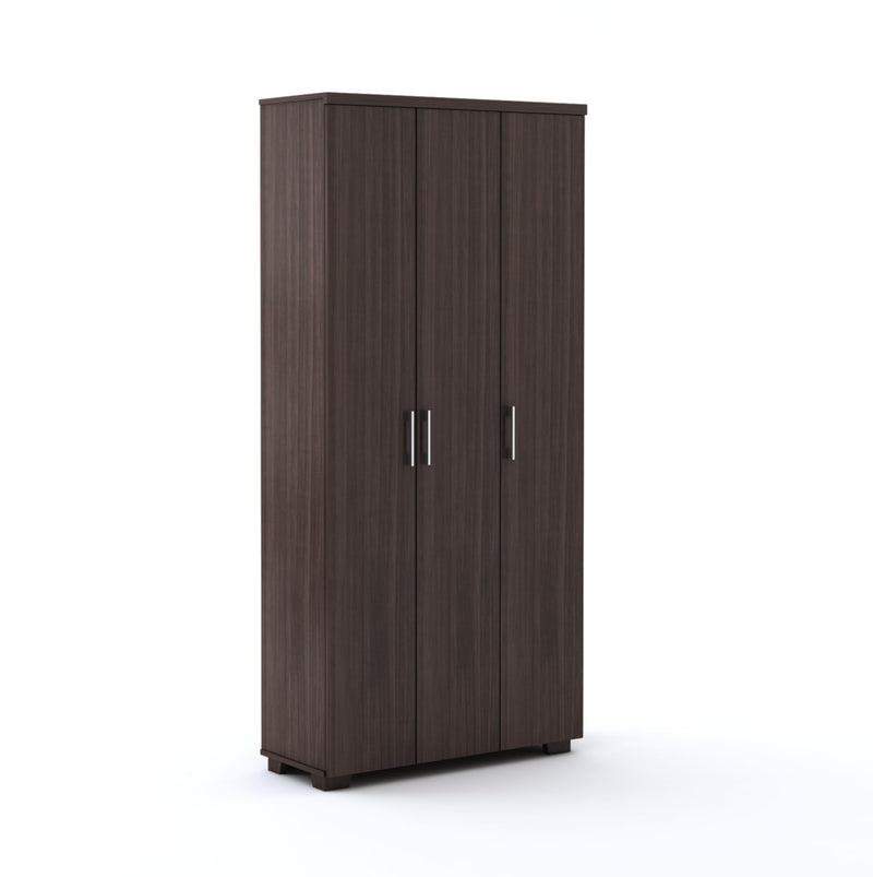 Furniva Skyline 3 Door Wardrobe Cum Shoe Rack, Wenge – view 5