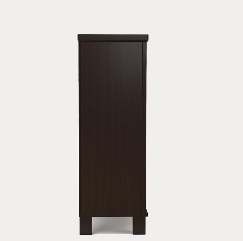 Furniva Zest Style Two Door Shoe Rack with Mirror, Wenge – view 8