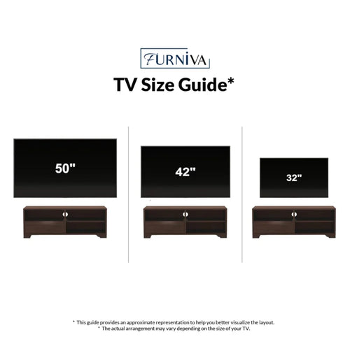 Furniva Caramel TV Cabinet - angle view
