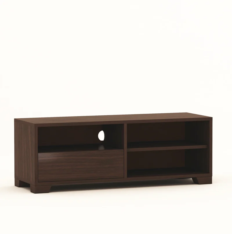 Furniva Caramel TV Cabinet - shelf detail
