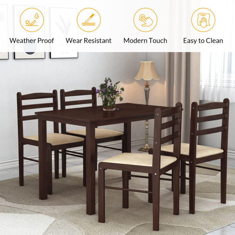 Furniva QuattroDine 4 Seater Dining Table Set - detail view 2