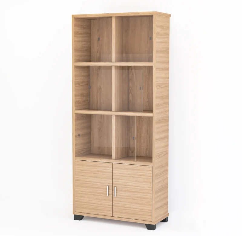 Furniva Shelvo Bookshelf - glass door detail