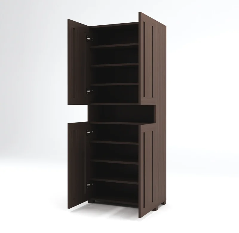 Furniva Skyline Four Shutter Utility Shoe Rack - Wenge - shelf detail