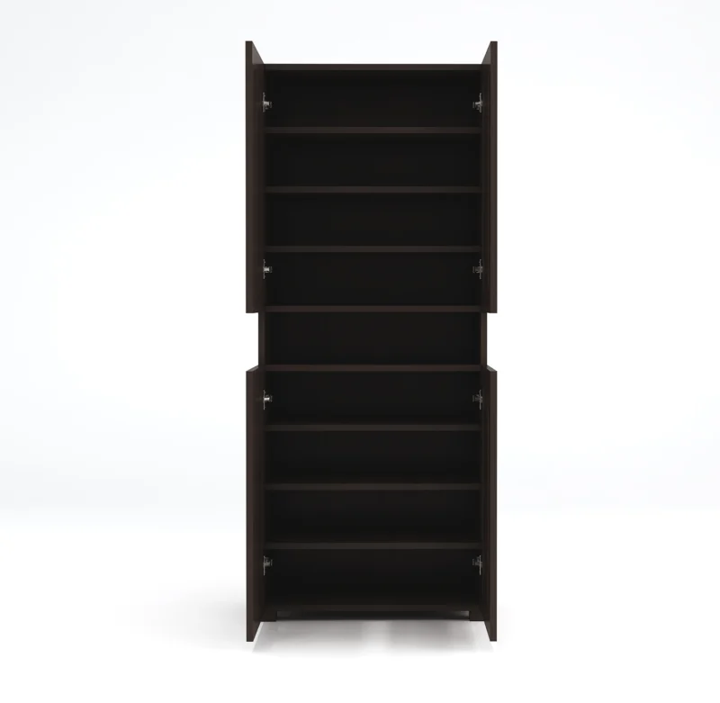 Furniva Skyline Four Shutter Utility Shoe Rack - Wenge - lifestyle shot