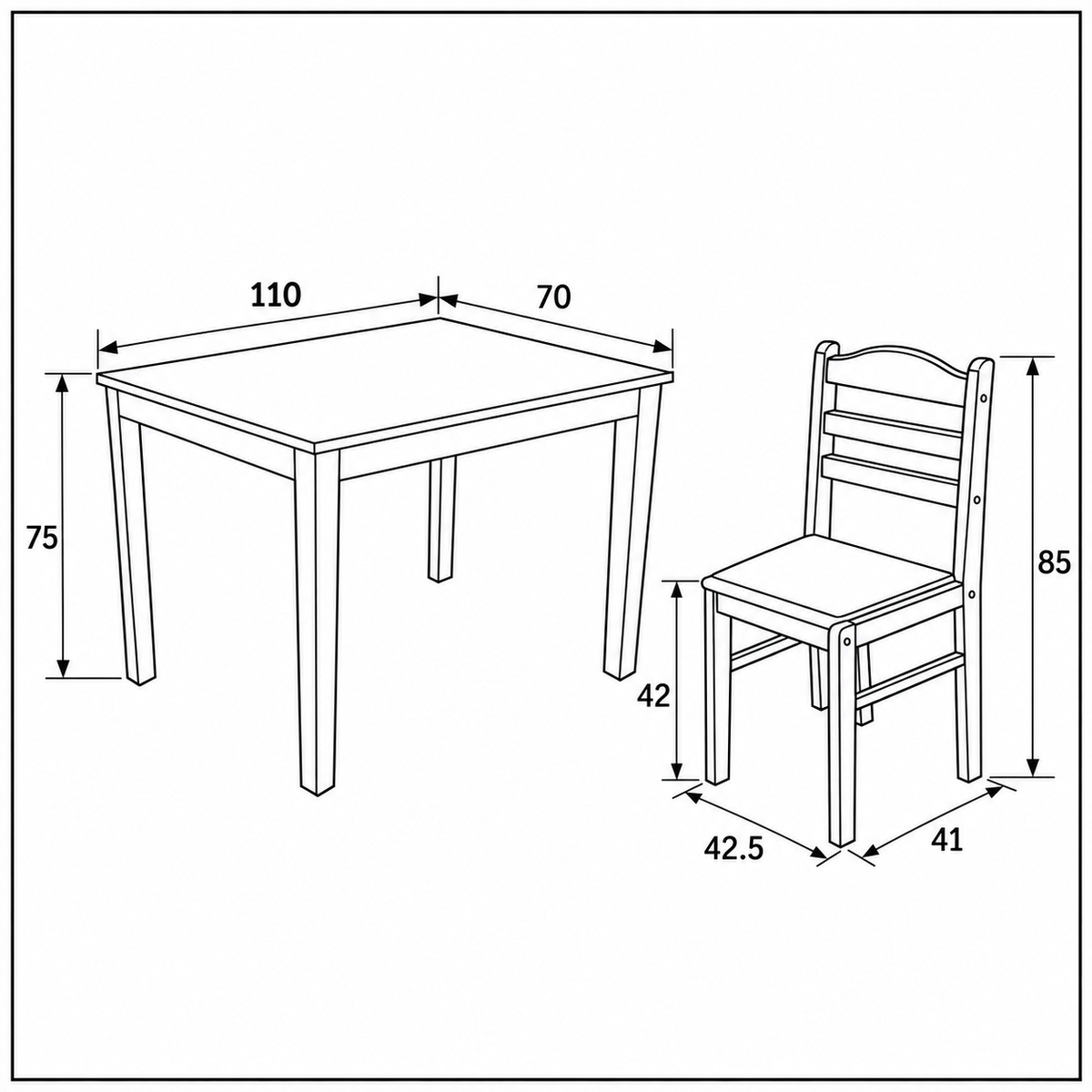 Furniva Budget and Compact 4 Seater Dining Set