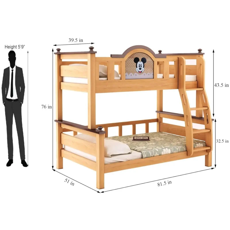 Furniva Mickey Mouse Bunk Bed - headboard detail