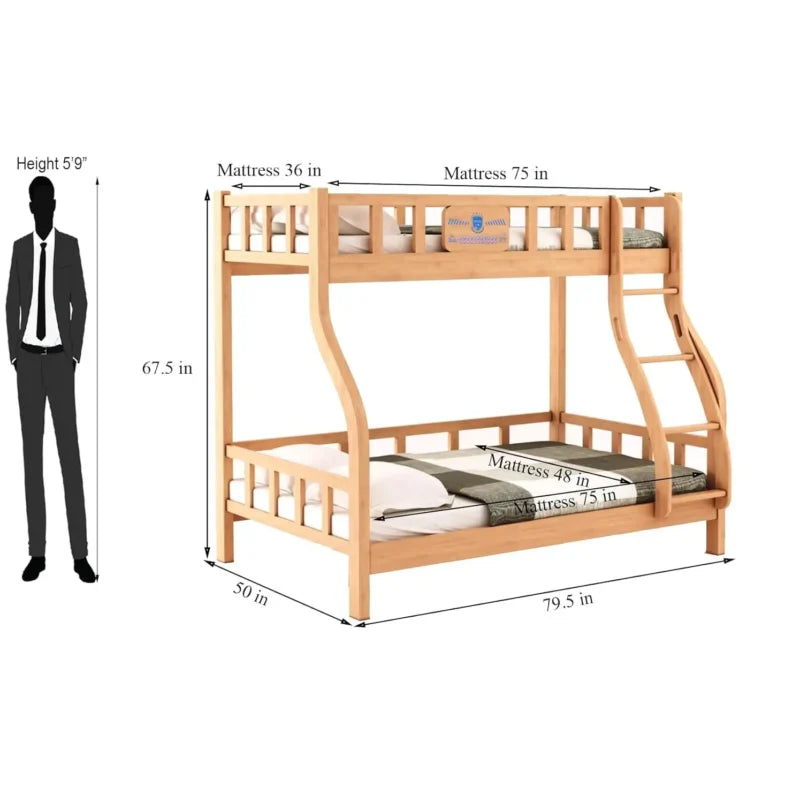 Furniva Rustic Haven Bunk Bed - angle view