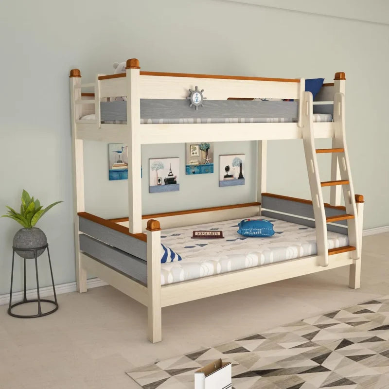 Furniva Ocean Adventure Bunk Bed - Gray and Blue - front view