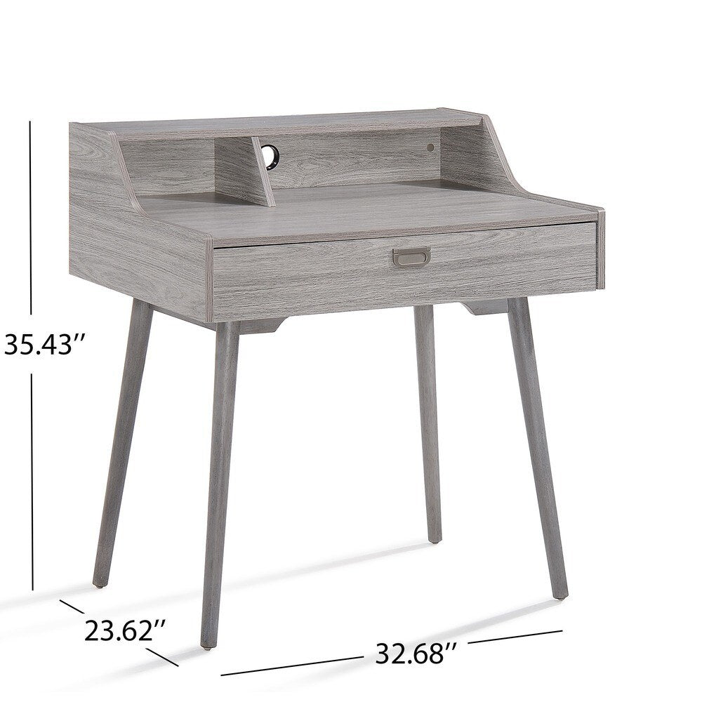 Aero Study Desk with Hutch and Drawer, view 9