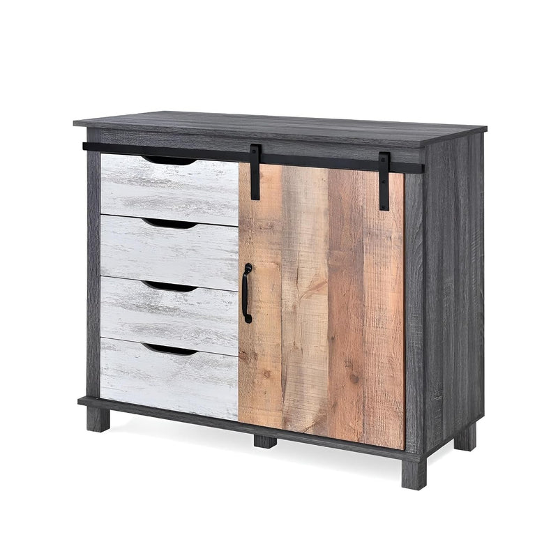 Avenbury 4 Drawer Barn Door Sideboard, view 4