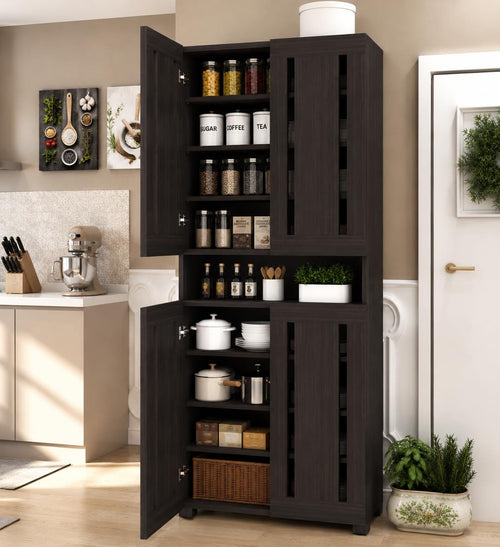 Axis Four Door Kitchen Cabinet - Wenge