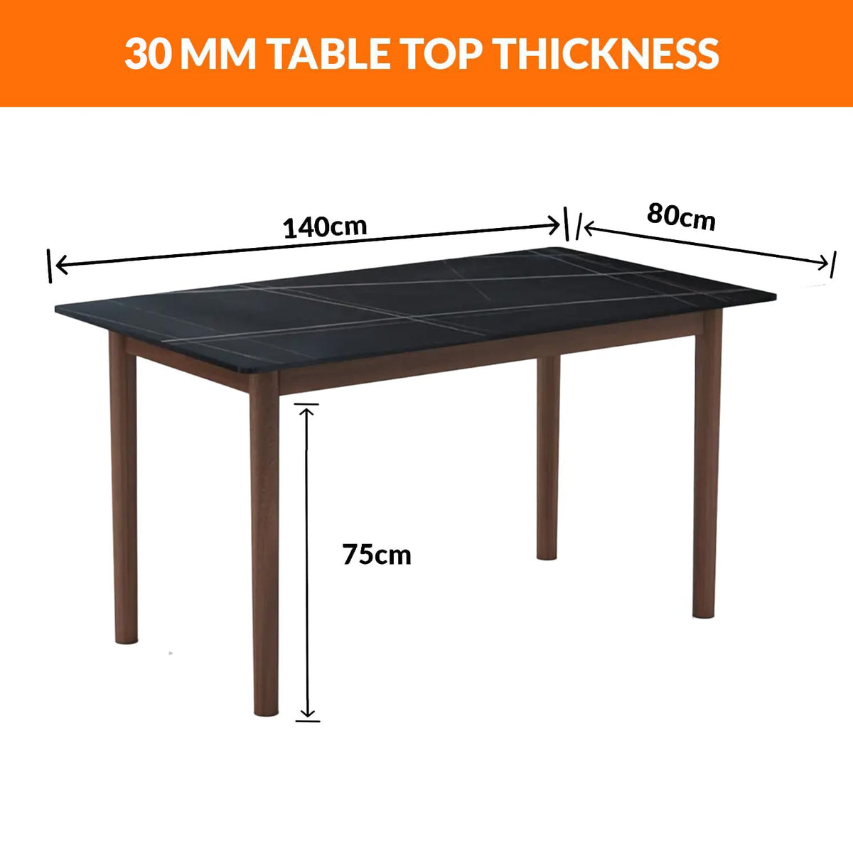 Como 140 cm Sintered Stone Dining Table, view 2