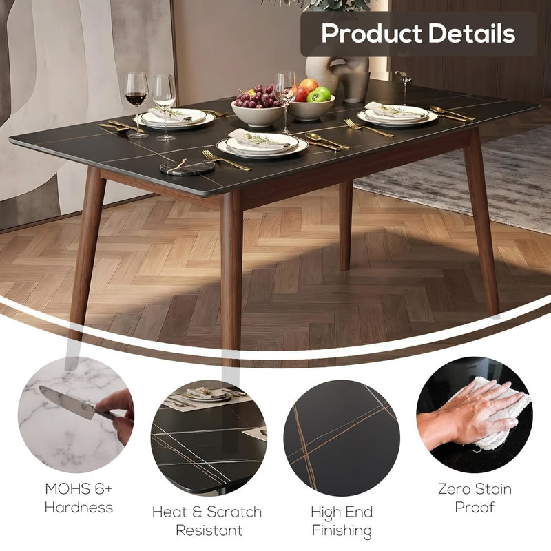 Como 140 cm Sintered Stone Dining Table, view 3