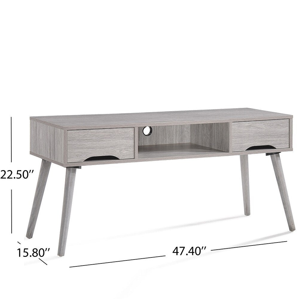 Elara TV Unit with Solid Wood Legs, view 3