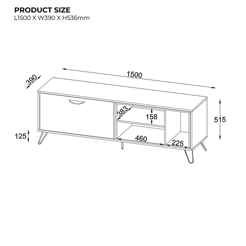 Flux 1 Door TV Cabinet, view 10