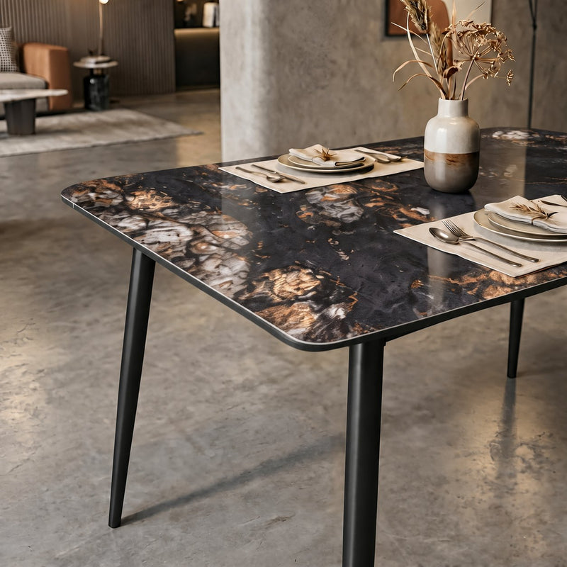 Italiana 120 x 80 cm Sintered Stone Dining Table - Cosmo Black – photo 3