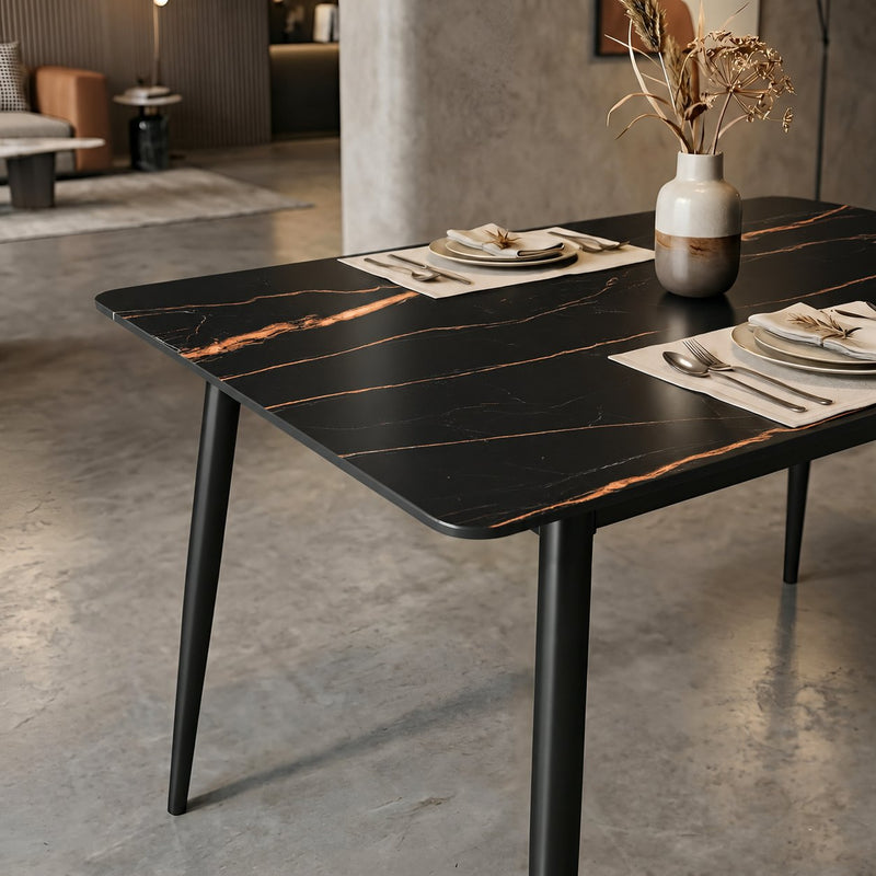Italiana 120 x 80 cm Sintered Stone Dining Table - Galaxy Black – photo 3