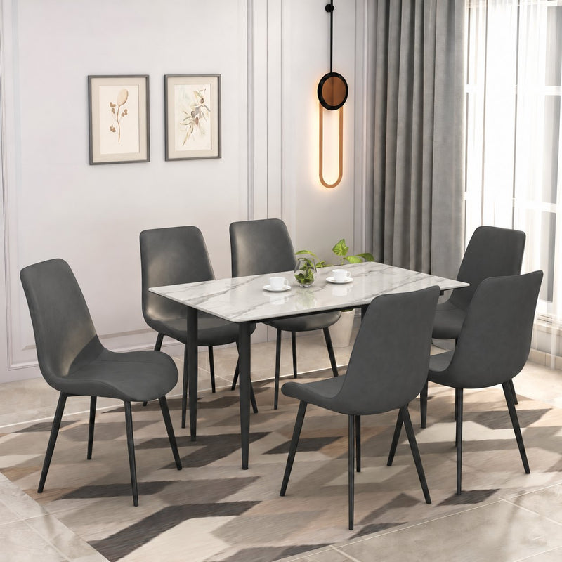 Italiana 140 x 80 cm Sintered Stone Dining Table - Helios White – photo 9