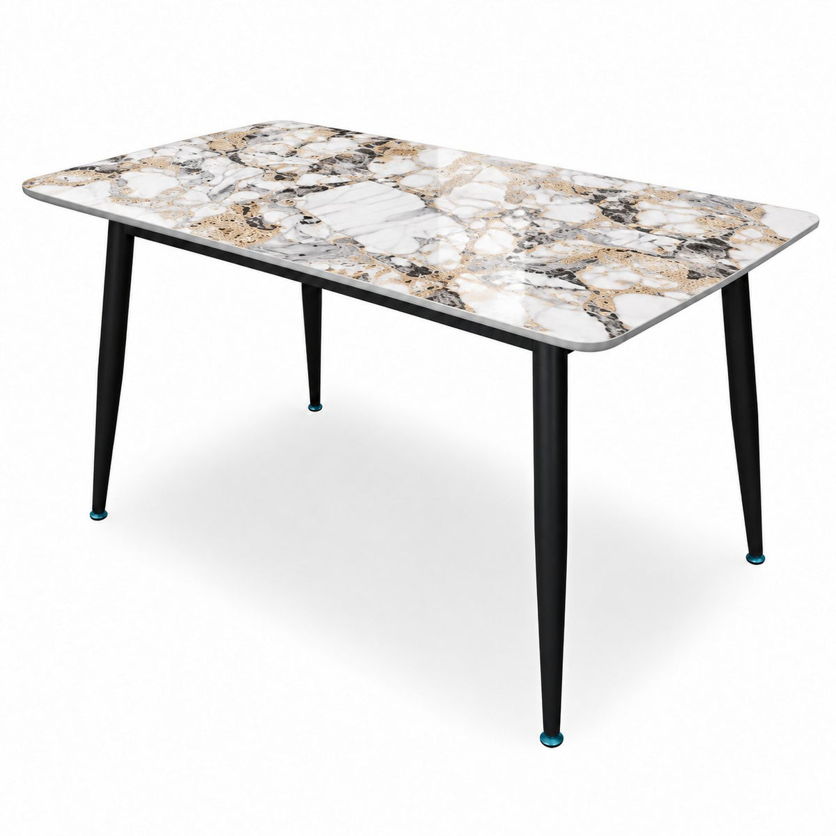 Italiana 120 x 80 cm Sintered Stone Dining Table - Midas Gold – photo 6