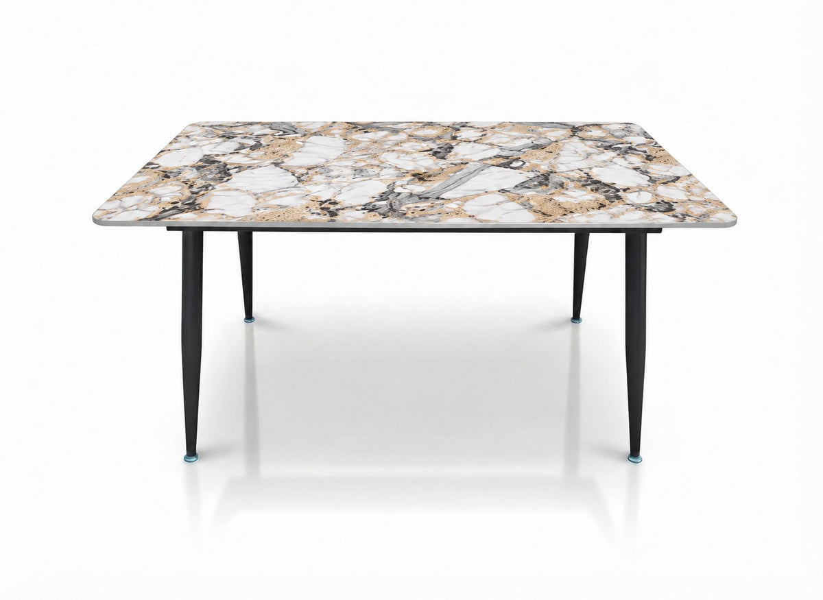 Italiana 120 x 80 cm Sintered Stone Dining Table - Midas Gold – photo 7