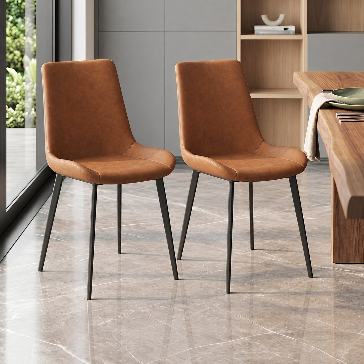 Milano Upholstered Dining Chair - Camel