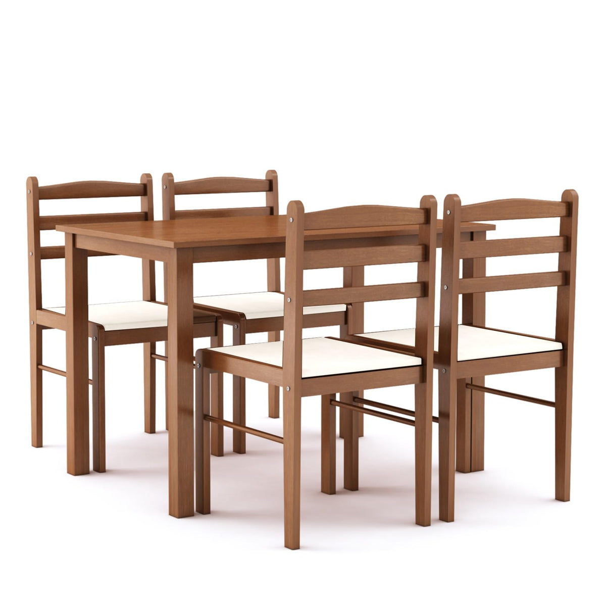 Muar 4 Seater Solid Wood Dining Set, view 4