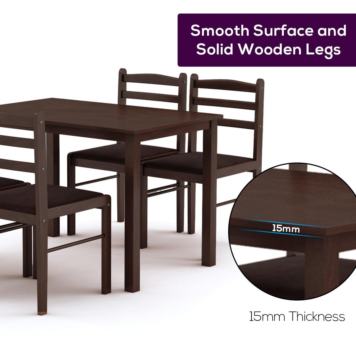 Muar 4 Seater Dining Table Set, view 5
