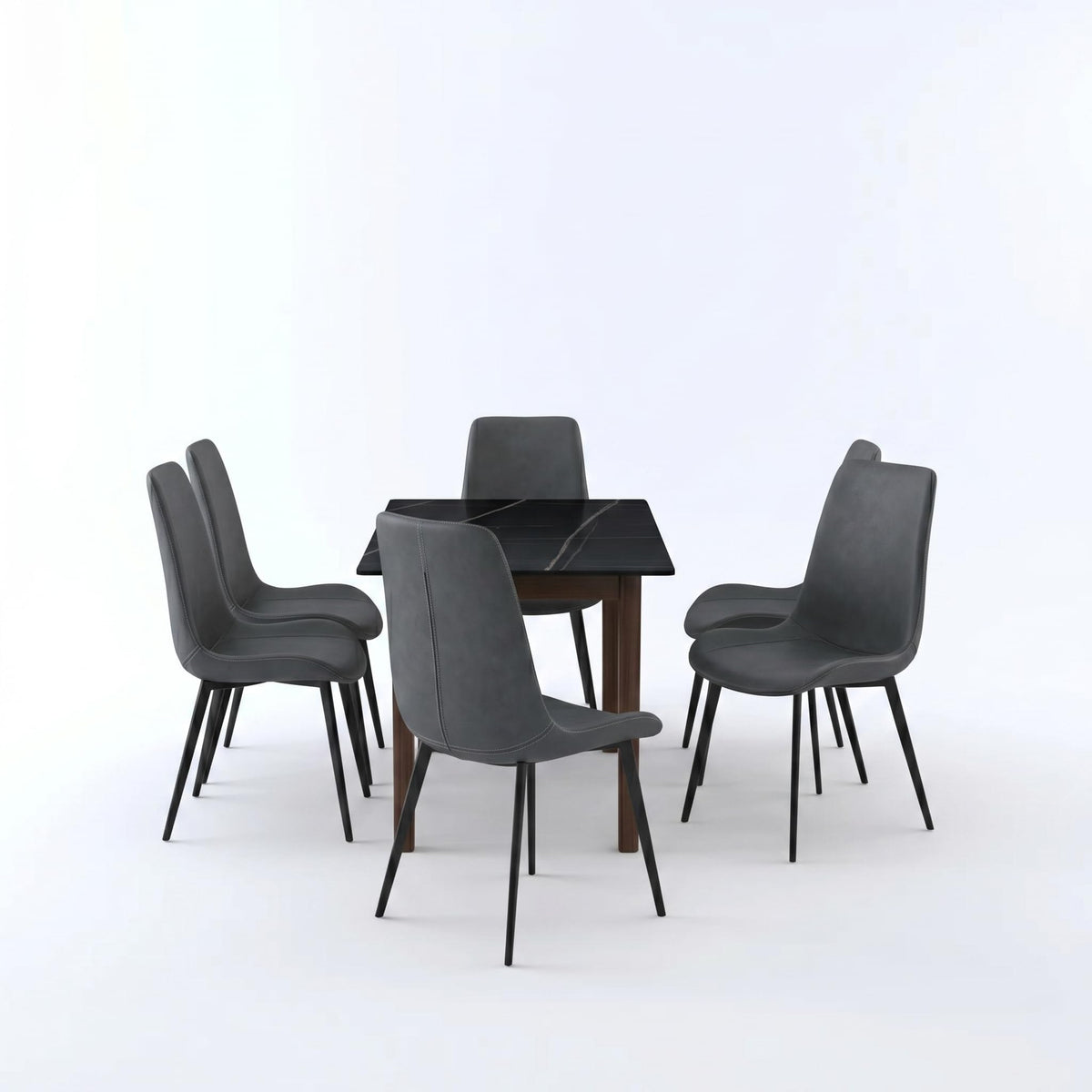 Nebula 6 Seater Sintered Stone Dining Set, view 5