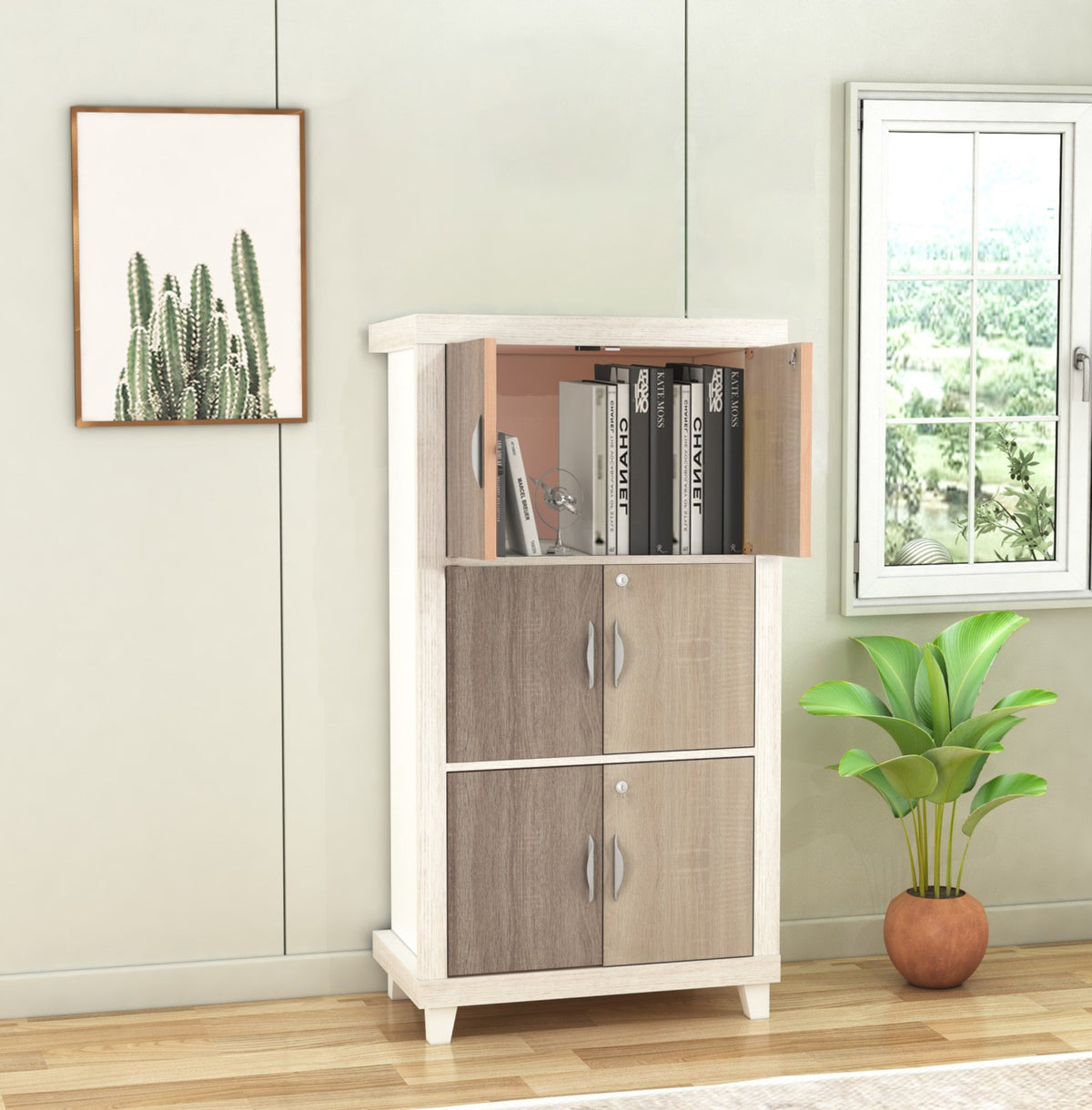 Nova 3 Shelf Bookcase, view 2