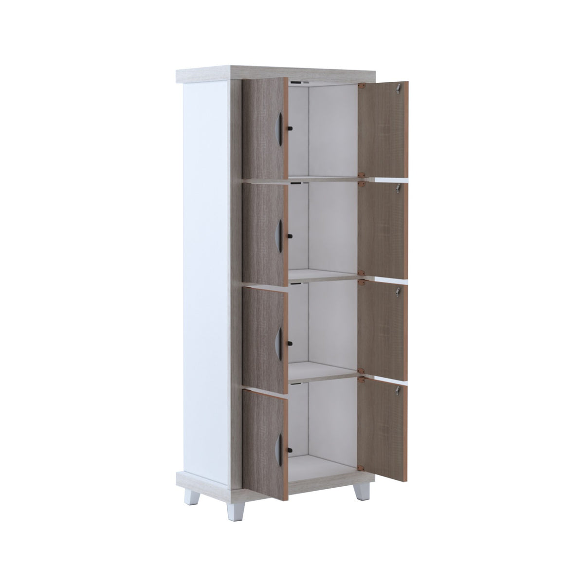 Nova 4 Shelf Bookcase with Shelf Locking System, view 6