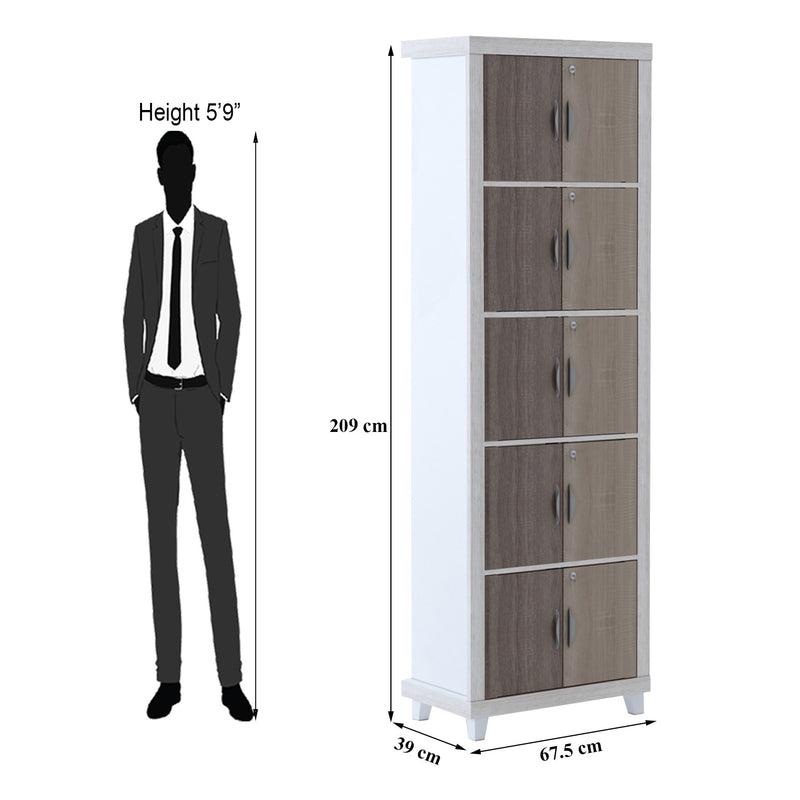 Nova 5 Shelf Bookcase with Shelf Locking System, view 7