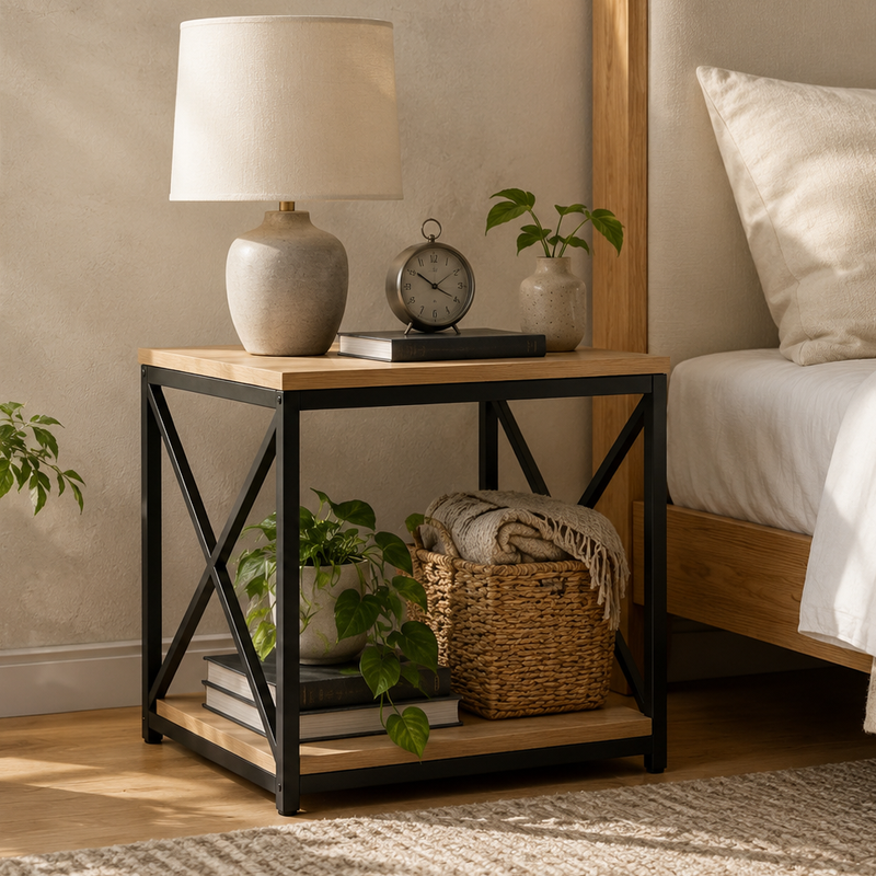 Furniva Penny Bed Side Table - detail view