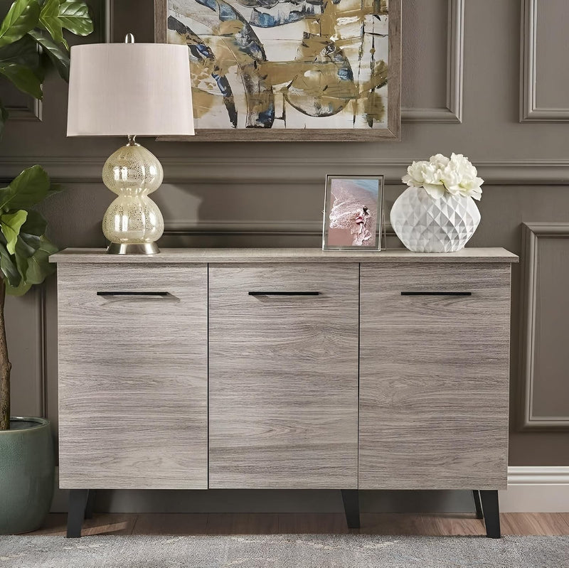 Slate 3 Door Shoe Cabinet - Gray