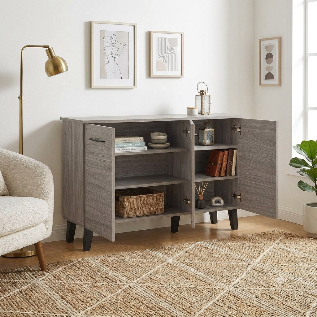 Slate 3 Door Shoe Cabinet, view 4