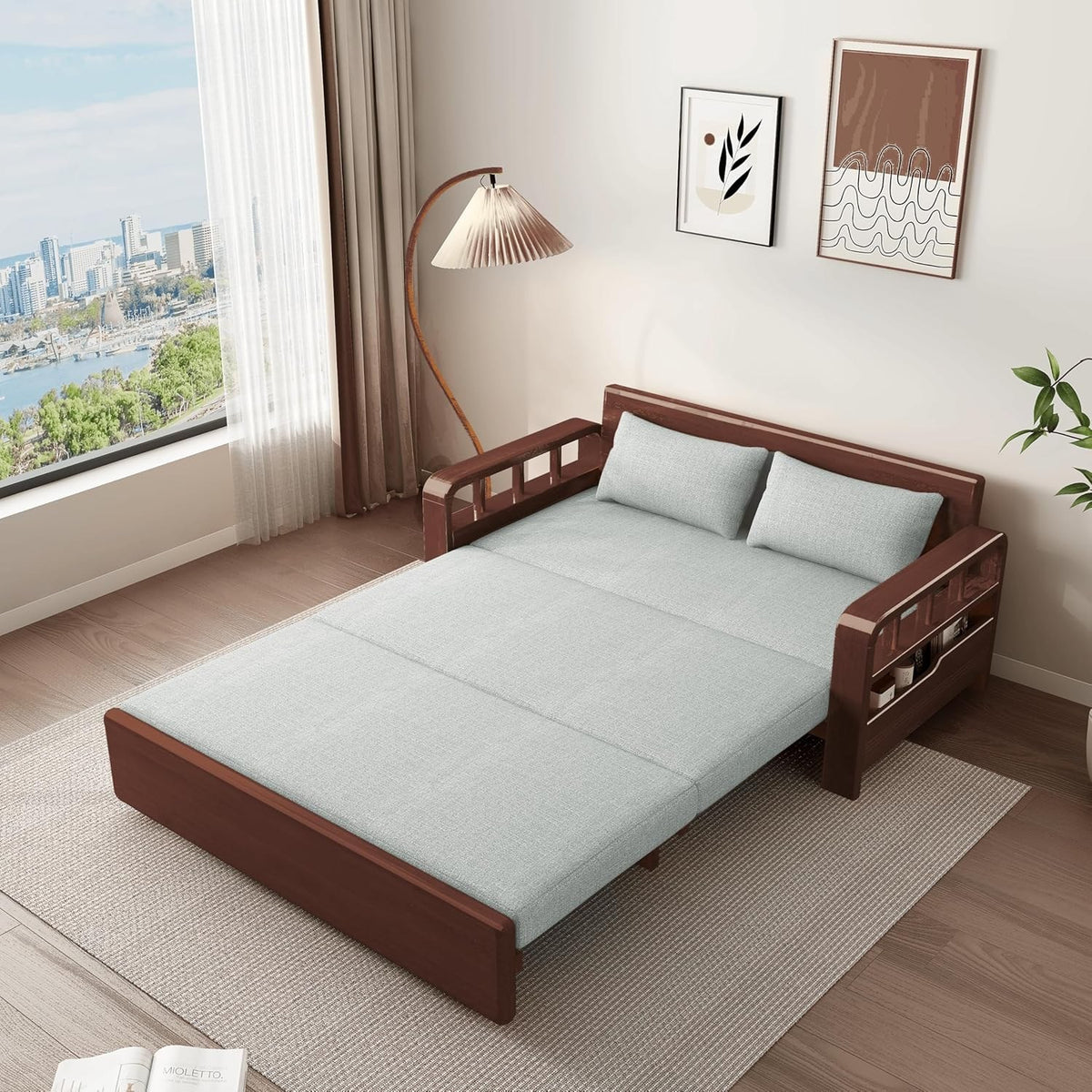 Sofa Cum Bed opened out as a bed