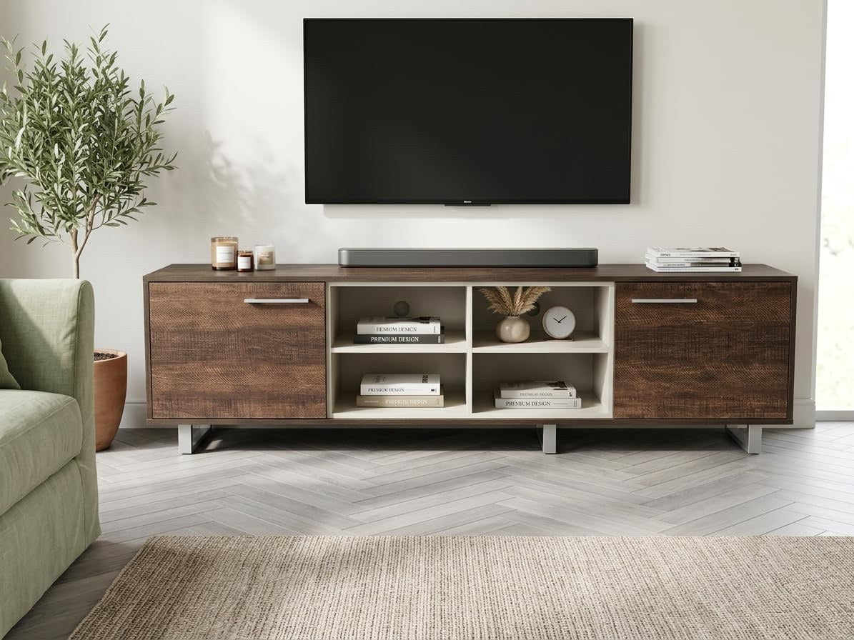 Ritz TV Cabinet and Entertainment Unit - Columbia Walnut