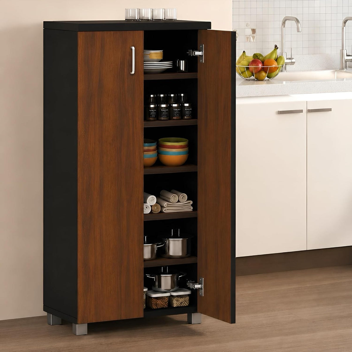 Spice 2 Door Kitchen Cabinet - Wenge