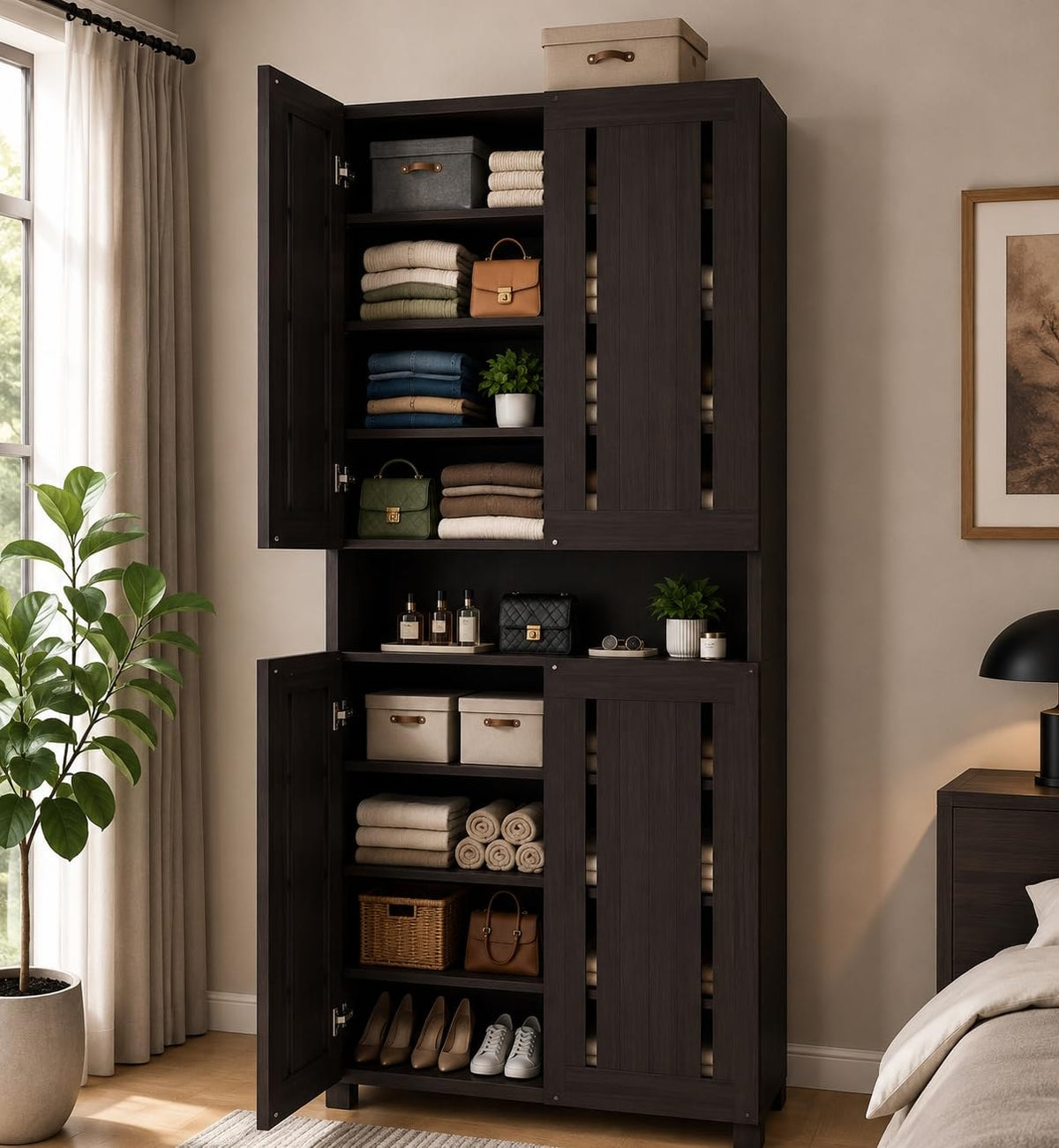 Tower Four Door Wardrobe - Wenge