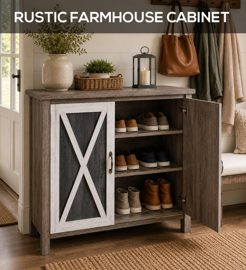 Willowbrook Farmhouse Shoe Cabinet, view 3