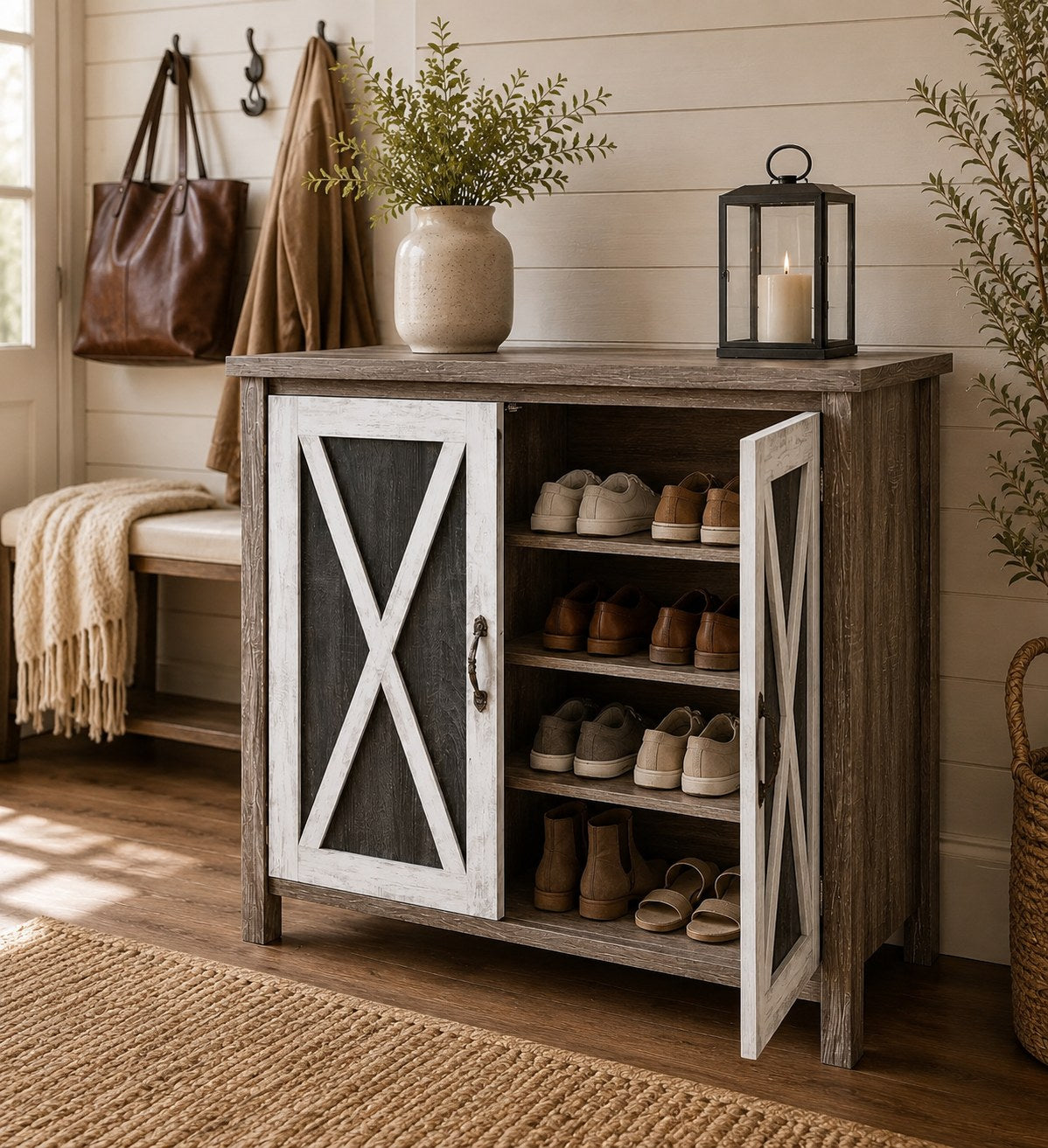 Willowbrook Farmhouse Shoe Cabinet, view 4