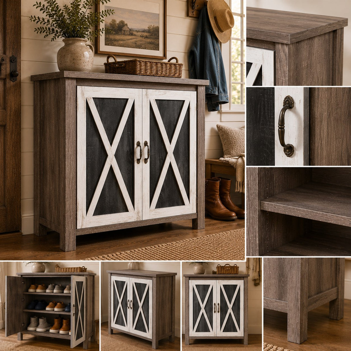 Willowbrook Farmhouse Shoe Cabinet, view 8