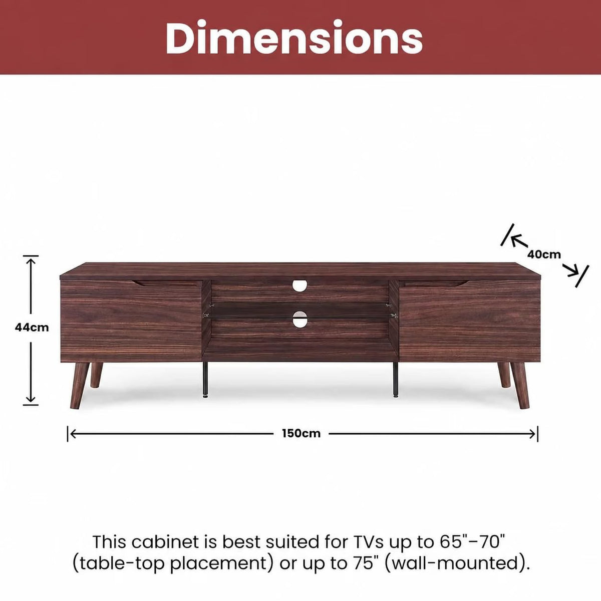 Zenith TV Stand and Media Console, view 2