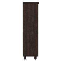Furniva Fusion Wenge Finish Shoe Cabinet | Engineered Wood Construction | Premium Patterned Doors | Two-Tone Design | Tall Space-Saving Structure, and Curved Handles – Fits Up to 18-20 Pairs
