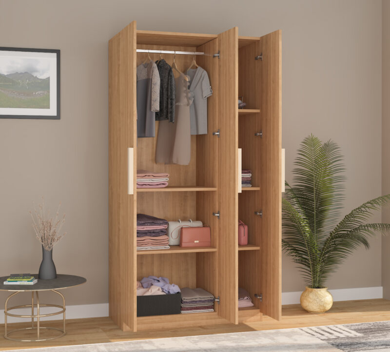 1 3 Door Wardrobe