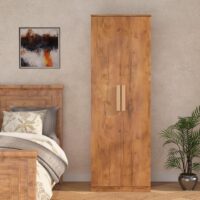 Furniva Vault Hidden Drawer Wardrobe with Hanging Rod and Shelves | Giant Wood Finish